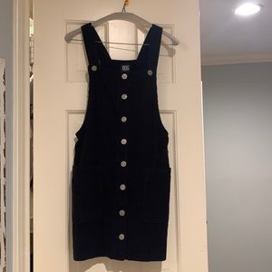 BDG Corduroy Navy Overall Dress (Size Small)